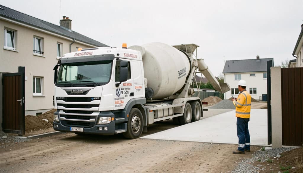 Capacité d’une toupie à béton : volume, poids et accès
