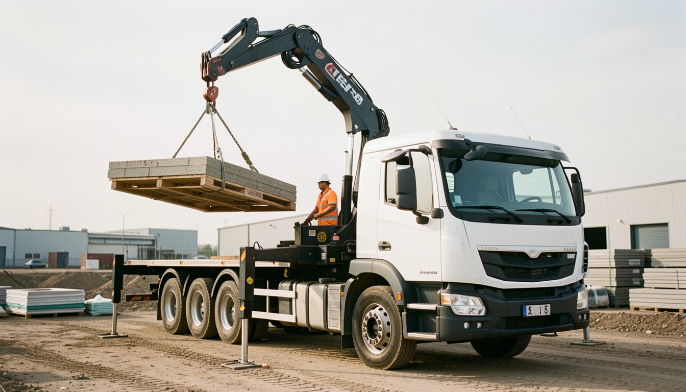 Camion porteur avec grue : usages, levage et choix